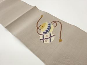 毬模様織出し名古屋帯